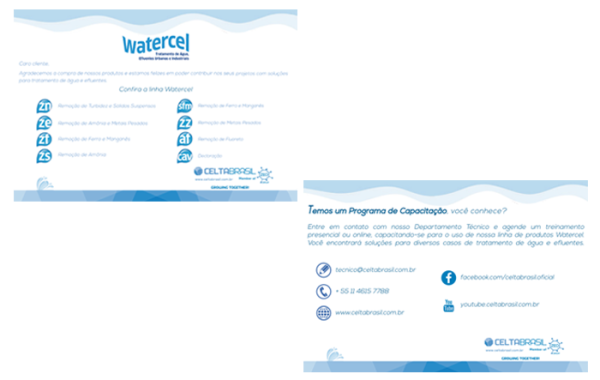 Diagramação – Folder Watercel – Celta Brasil