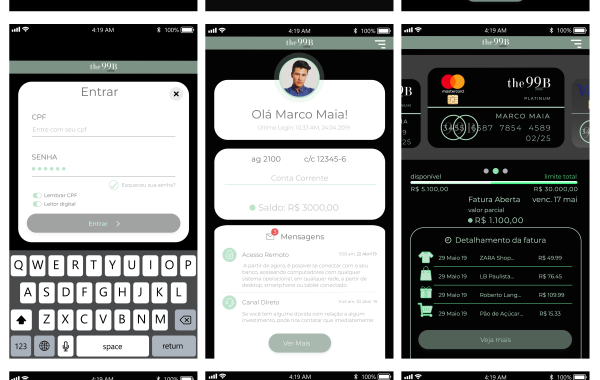 UX/UI Design – Proposta – 99 Bank